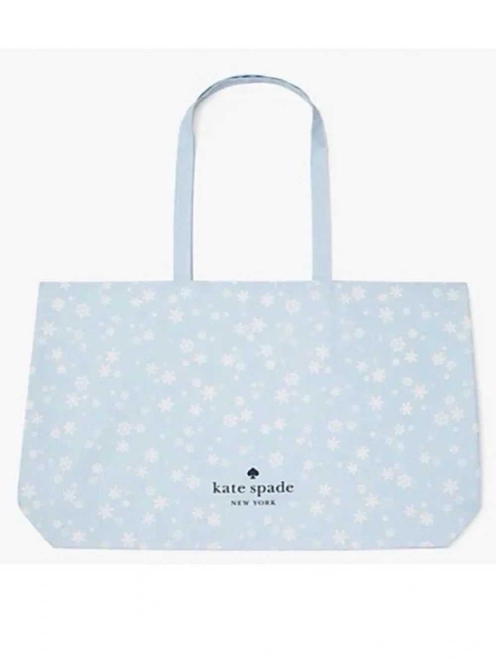 KATE SPADE Reusable Snowflake Fabric Tote Bag